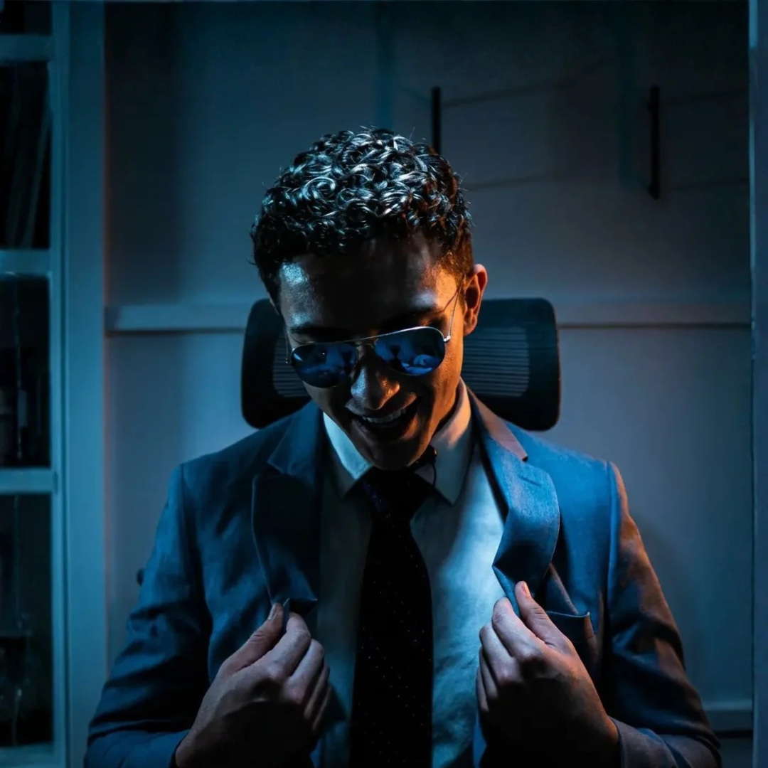 Zulu, creator of Zulushi, in a suit